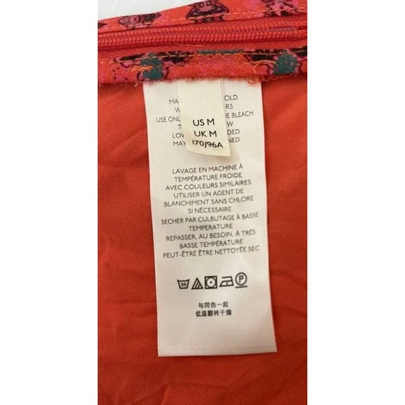 Free People Women Red Multicolor Printed Blakely Tulip Maxi Boho Dress Size M - Picture 8 of 10